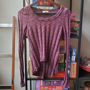 Silence & Noise hi-low ribbed top